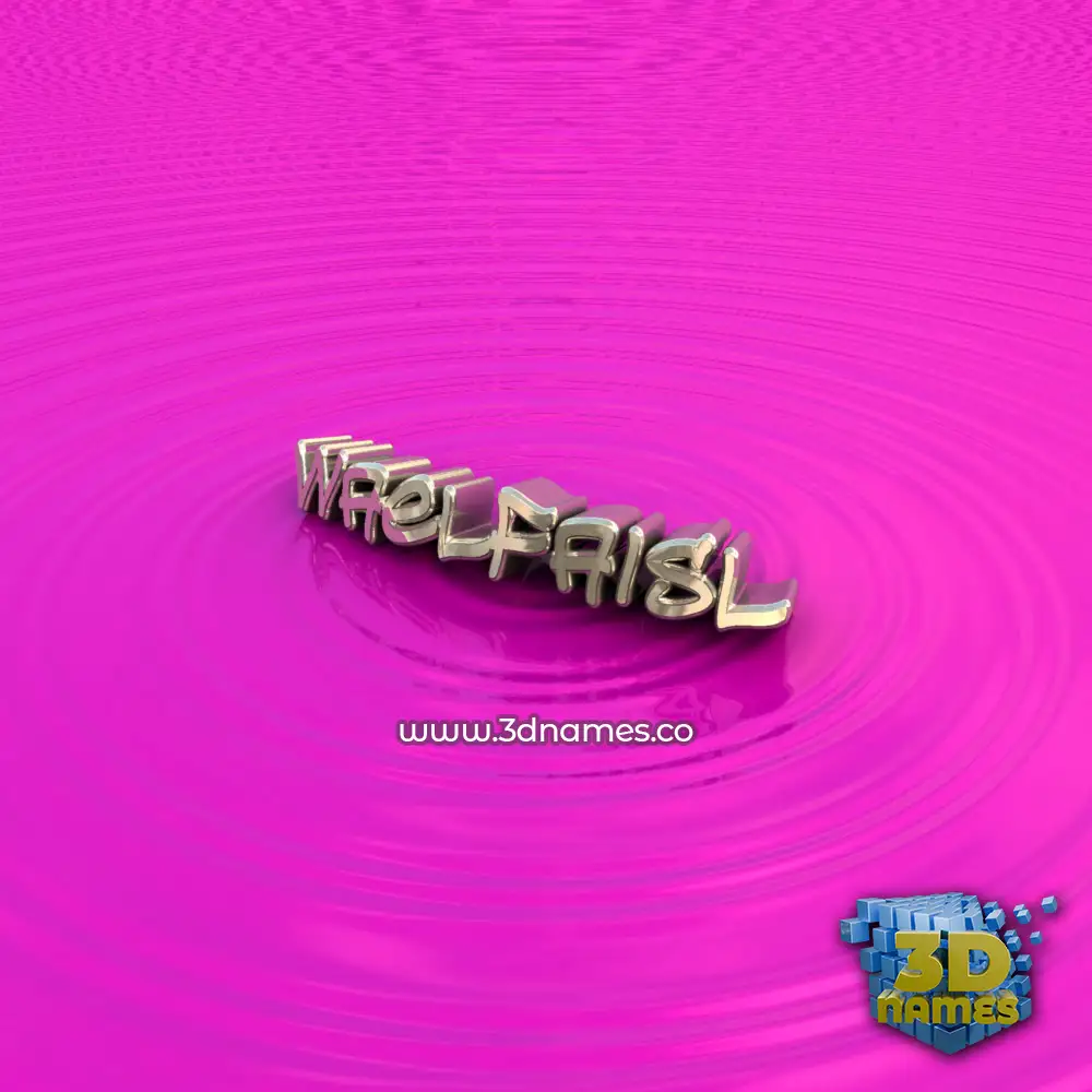 waelfaisl in Pink Graffiti style - 3D name wallpaper
