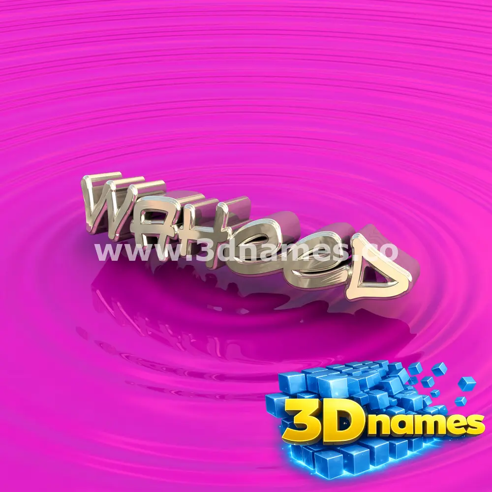 waheed in Pink Graffiti style - 3D name wallpaper