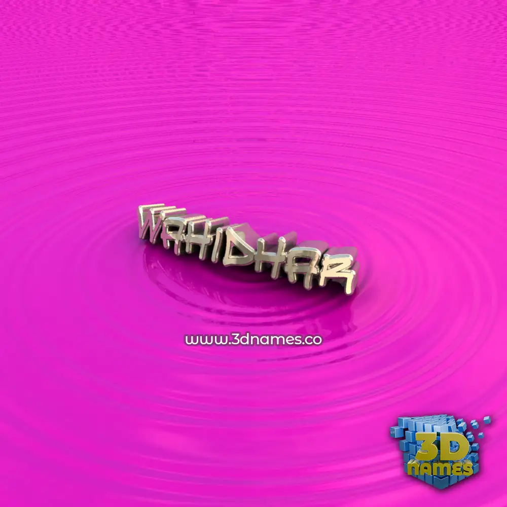 wahidhar in Pink Graffiti style - 3D name wallpaper