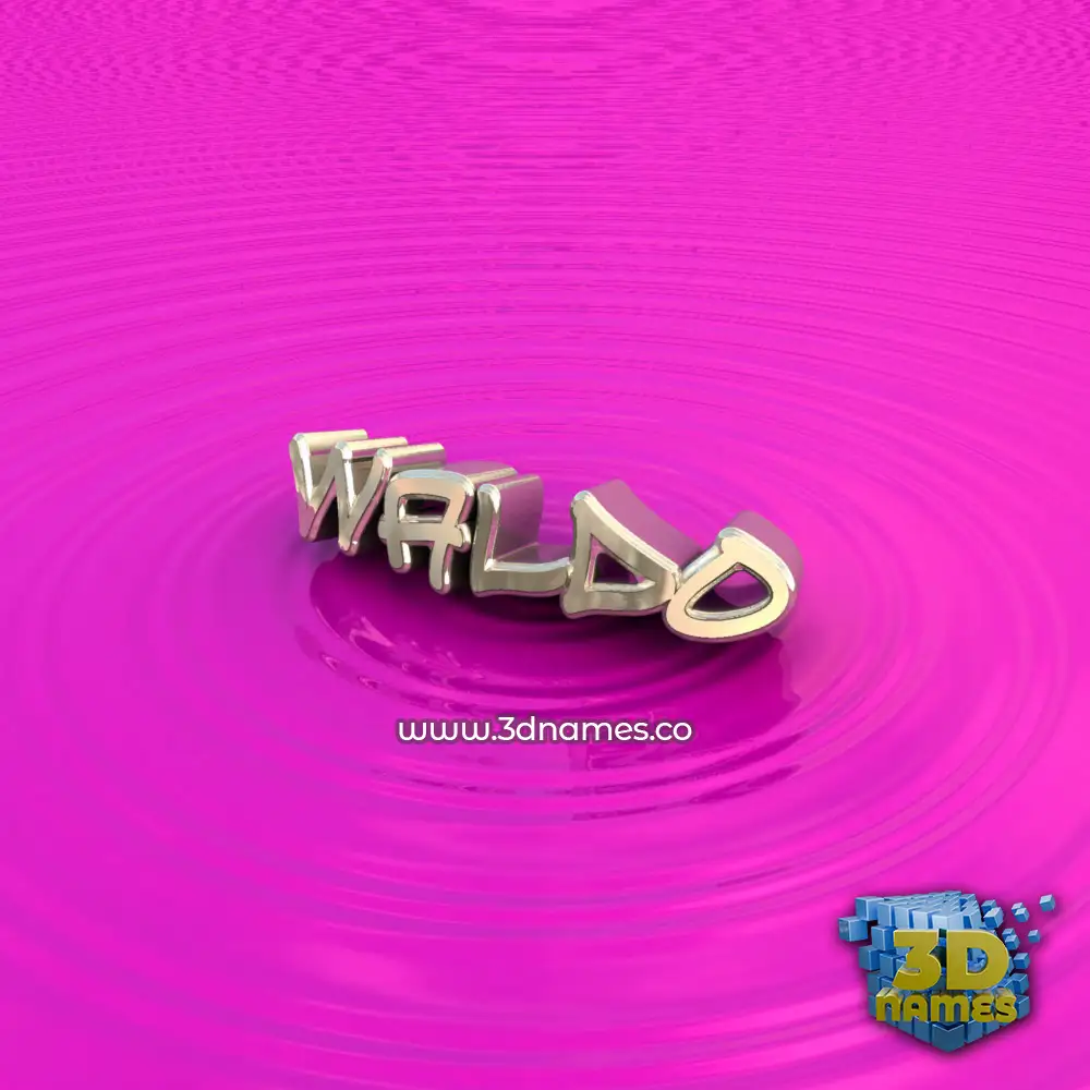 waldo in Pink Graffiti style - 3D name wallpaper