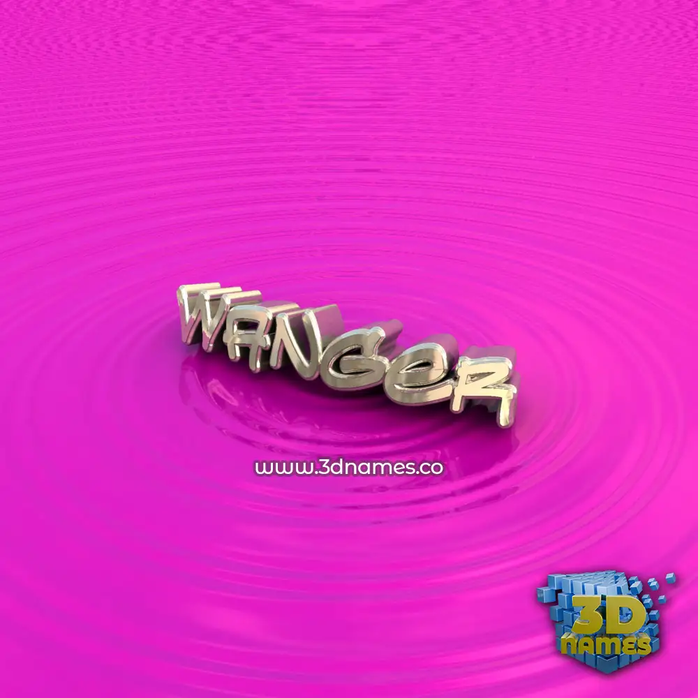 wanger in Pink Graffiti style - 3D name wallpaper