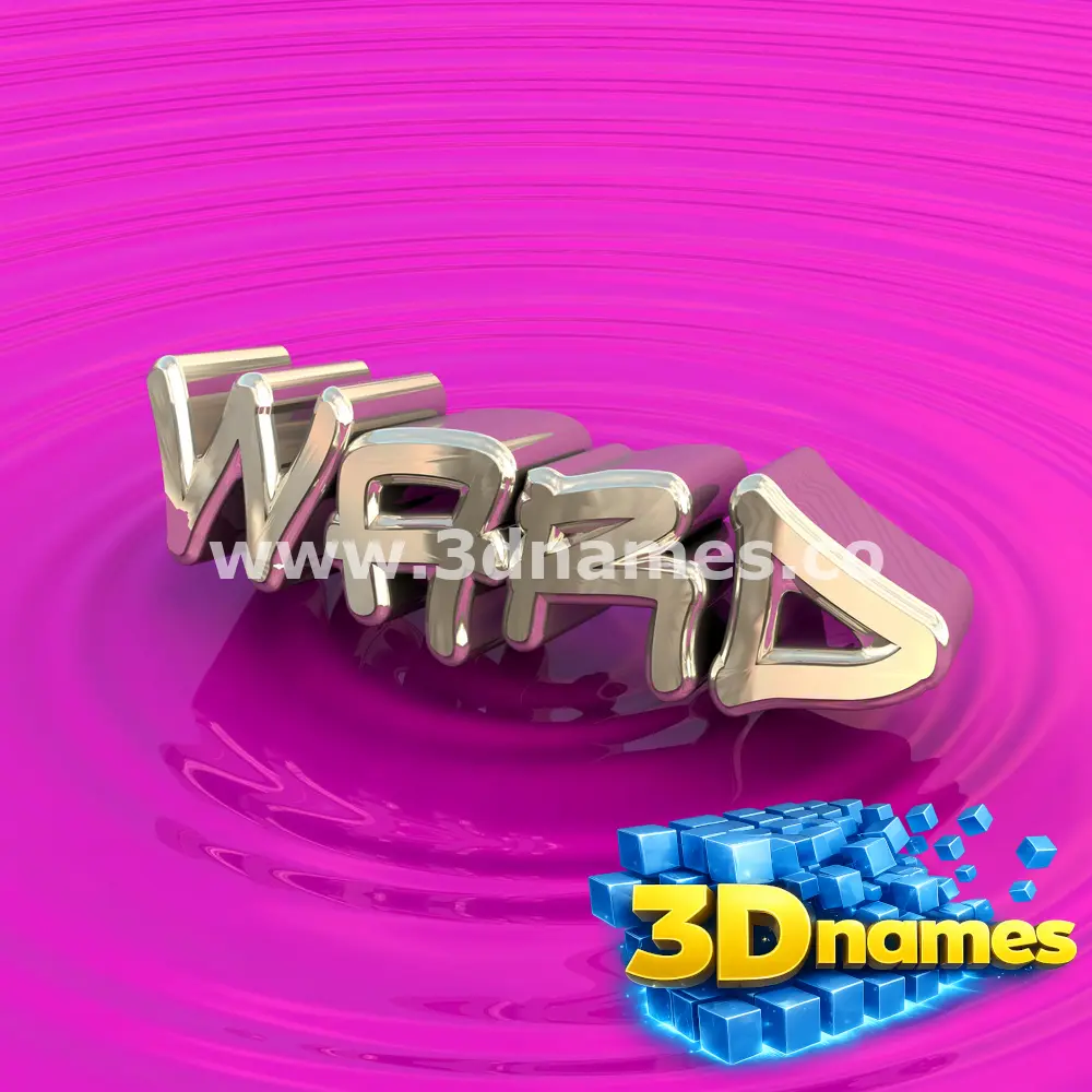ward in Pink Graffiti style - 3D name wallpaper