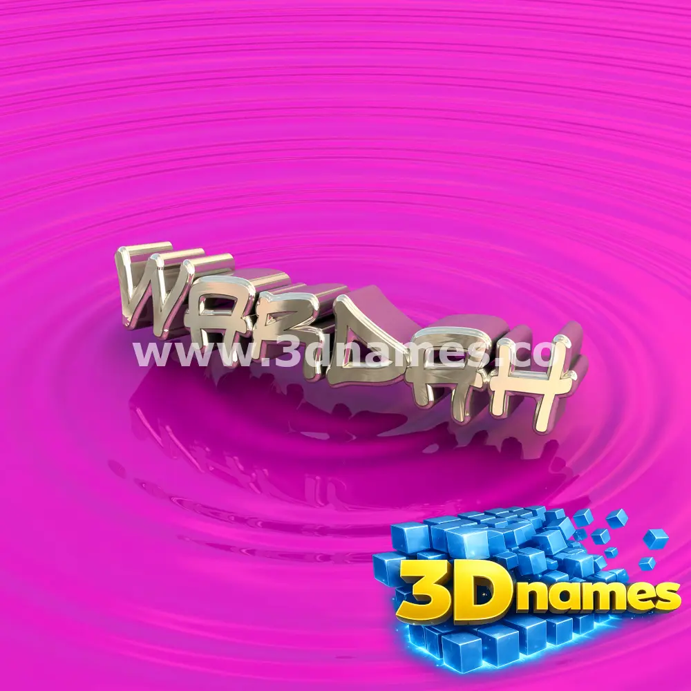 wardah in Pink Graffiti style - 3D name wallpaper