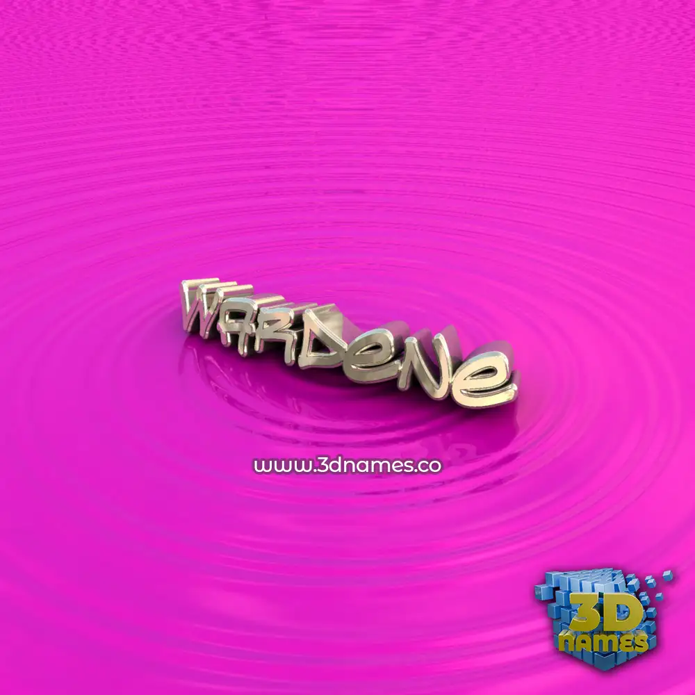 wardene in Pink Graffiti style - 3D name wallpaper
