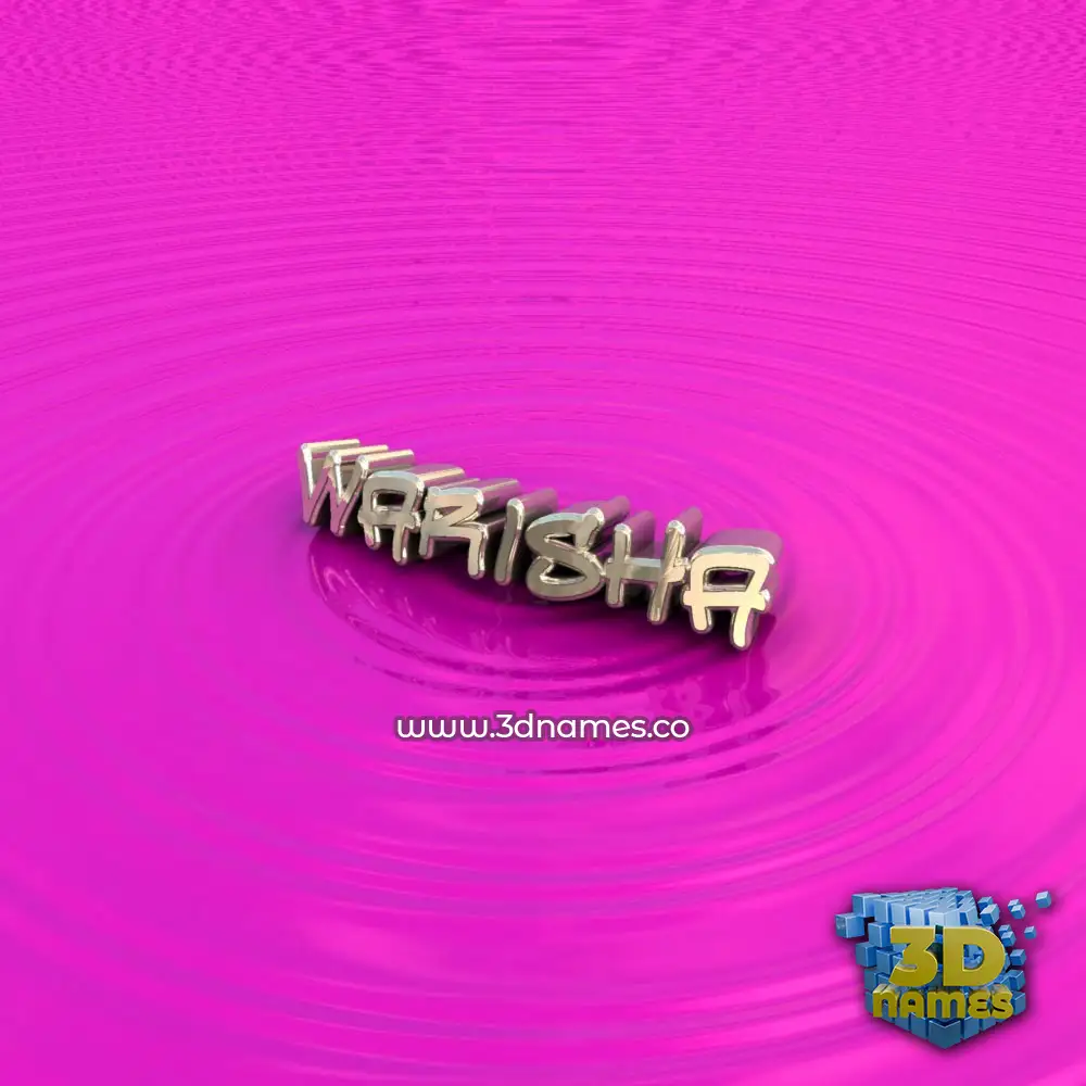 warisha in Pink Graffiti style - 3D name wallpaper
