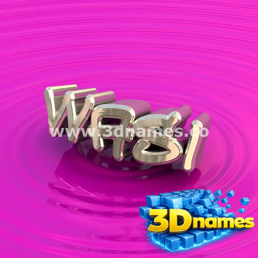 wasi in Pink Graffiti style - 3D name wallpaper