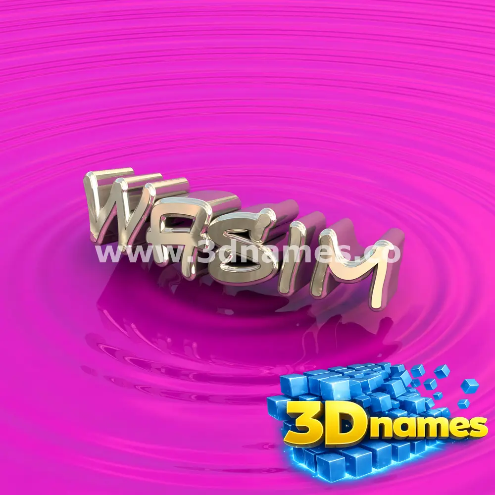 wasim in Pink Graffiti style - 3D name wallpaper