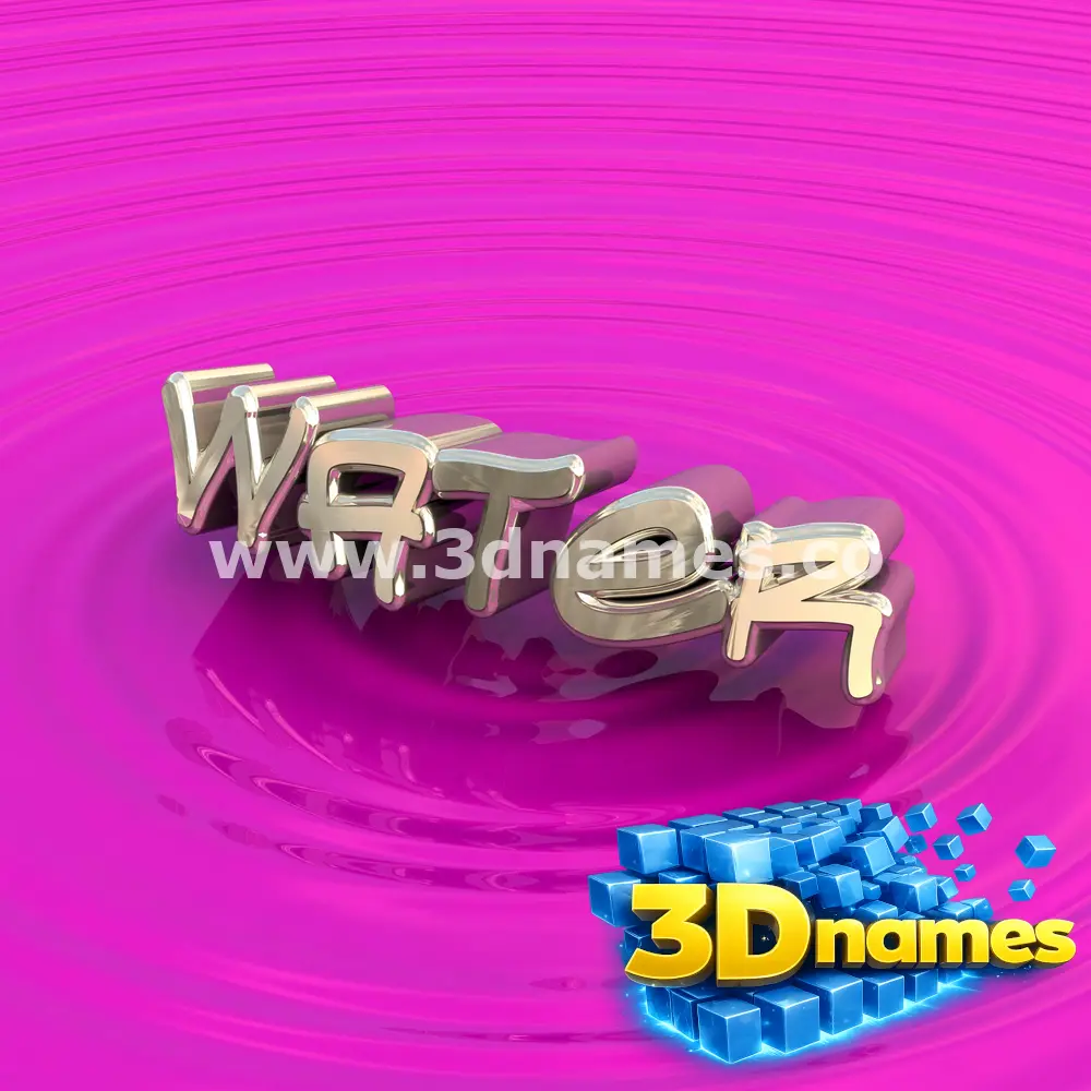 water in Pink Graffiti style - 3D name wallpaper