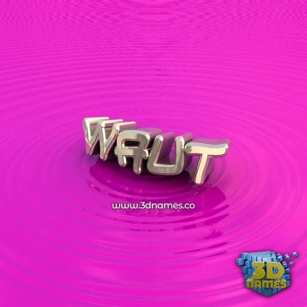 waut in Pink Graffiti style - 3D name wallpaper