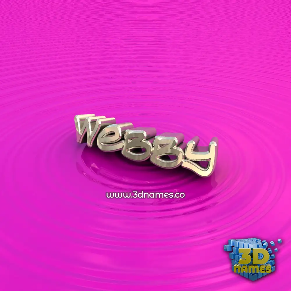 webby in Pink Graffiti style - 3D name wallpaper