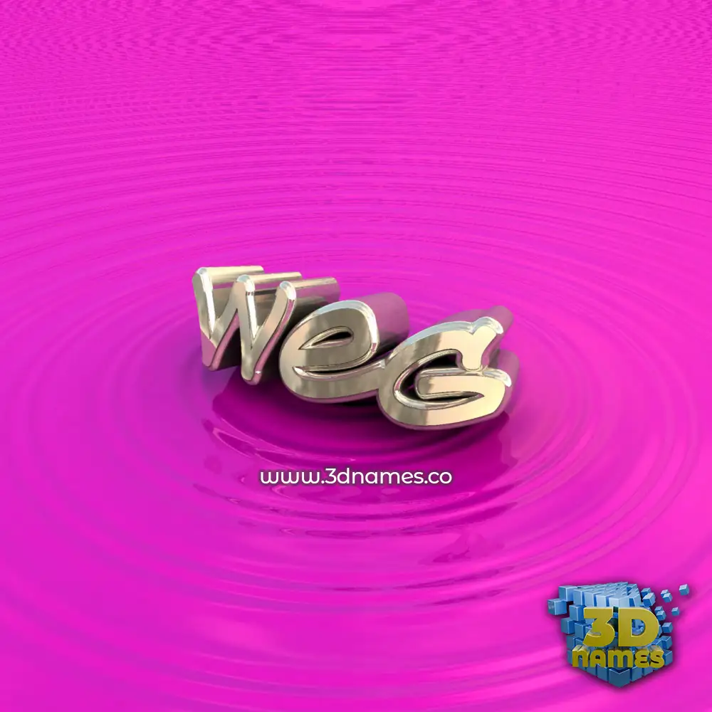 weg in Pink Graffiti style - 3D name wallpaper