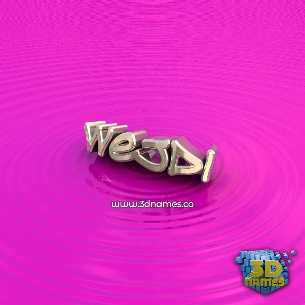 wejdi in Pink Graffiti style - 3D name wallpaper