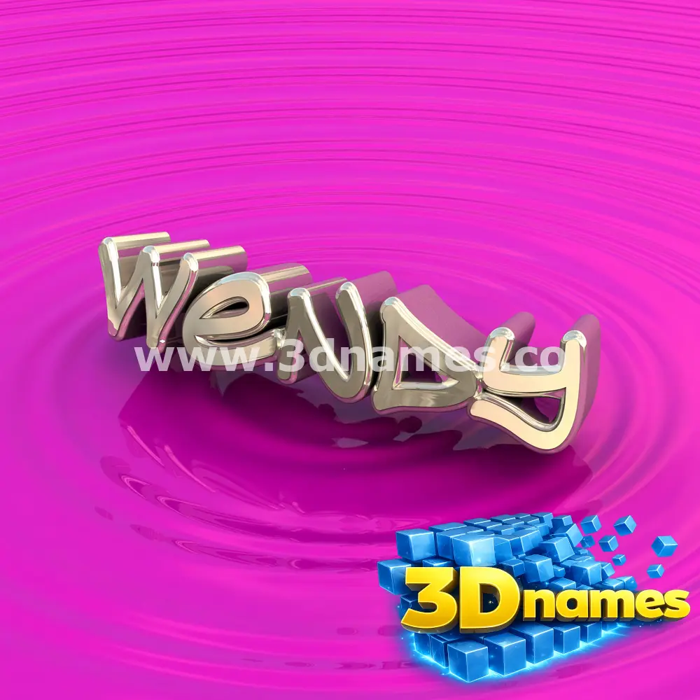 wendy in Pink Graffiti style - 3D name wallpaper