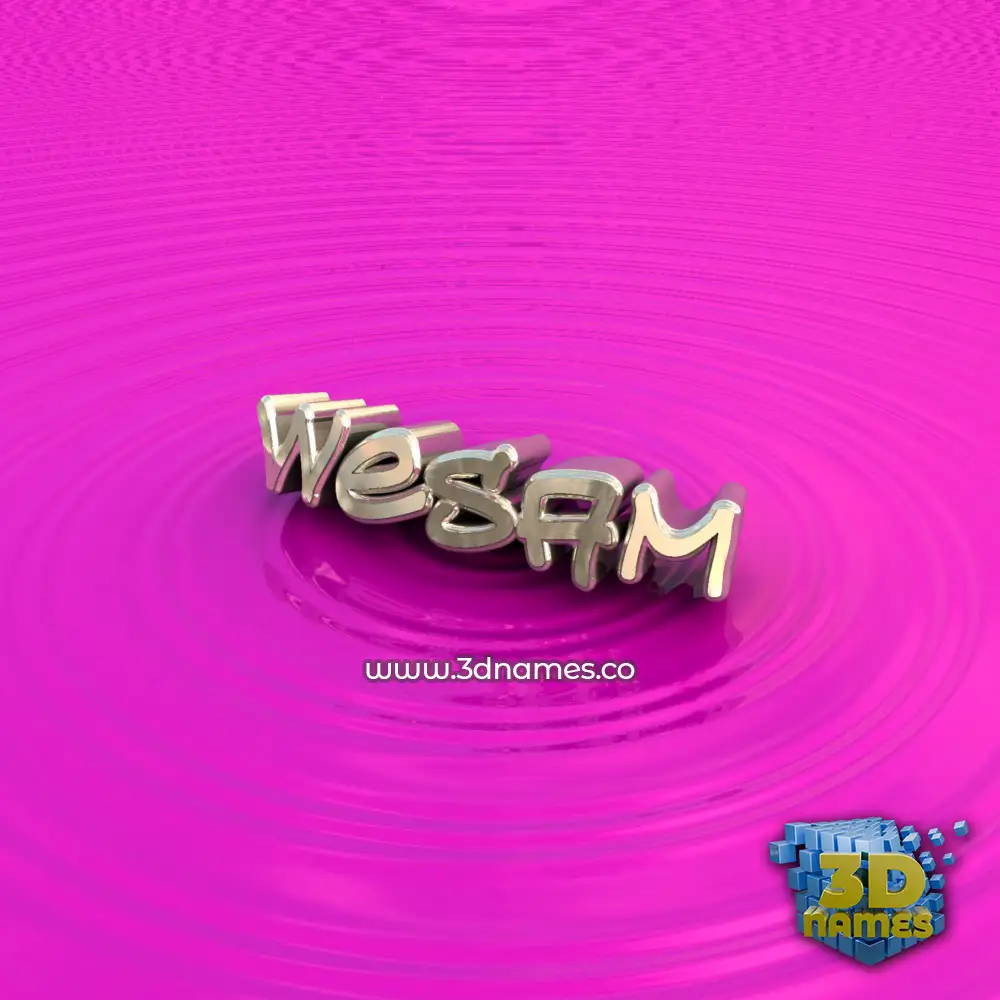 wesam in Pink Graffiti style - 3D name wallpaper