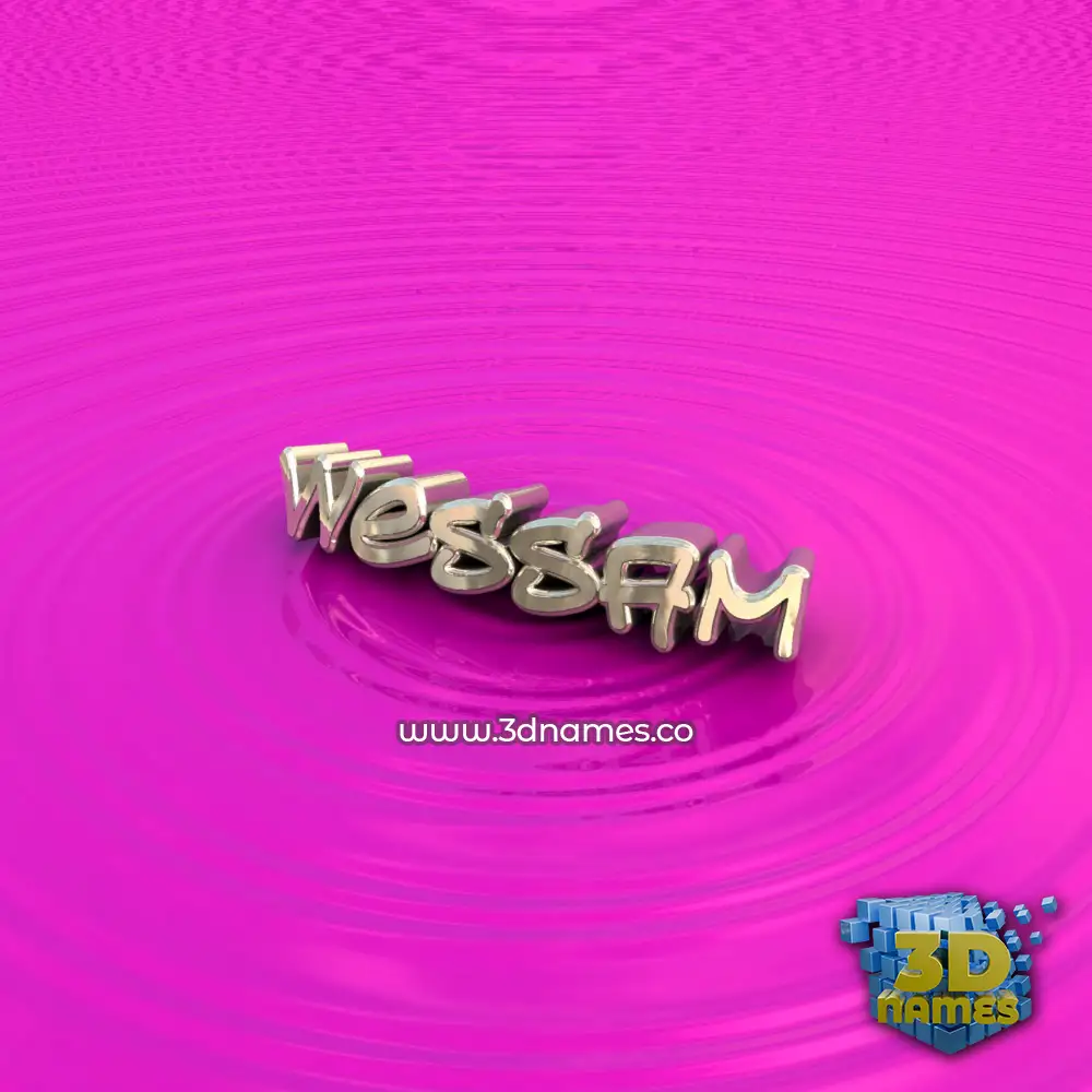 wessam in Pink Graffiti style - 3D name wallpaper