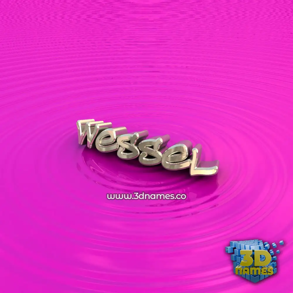 wessel in Pink Graffiti style - 3D name wallpaper