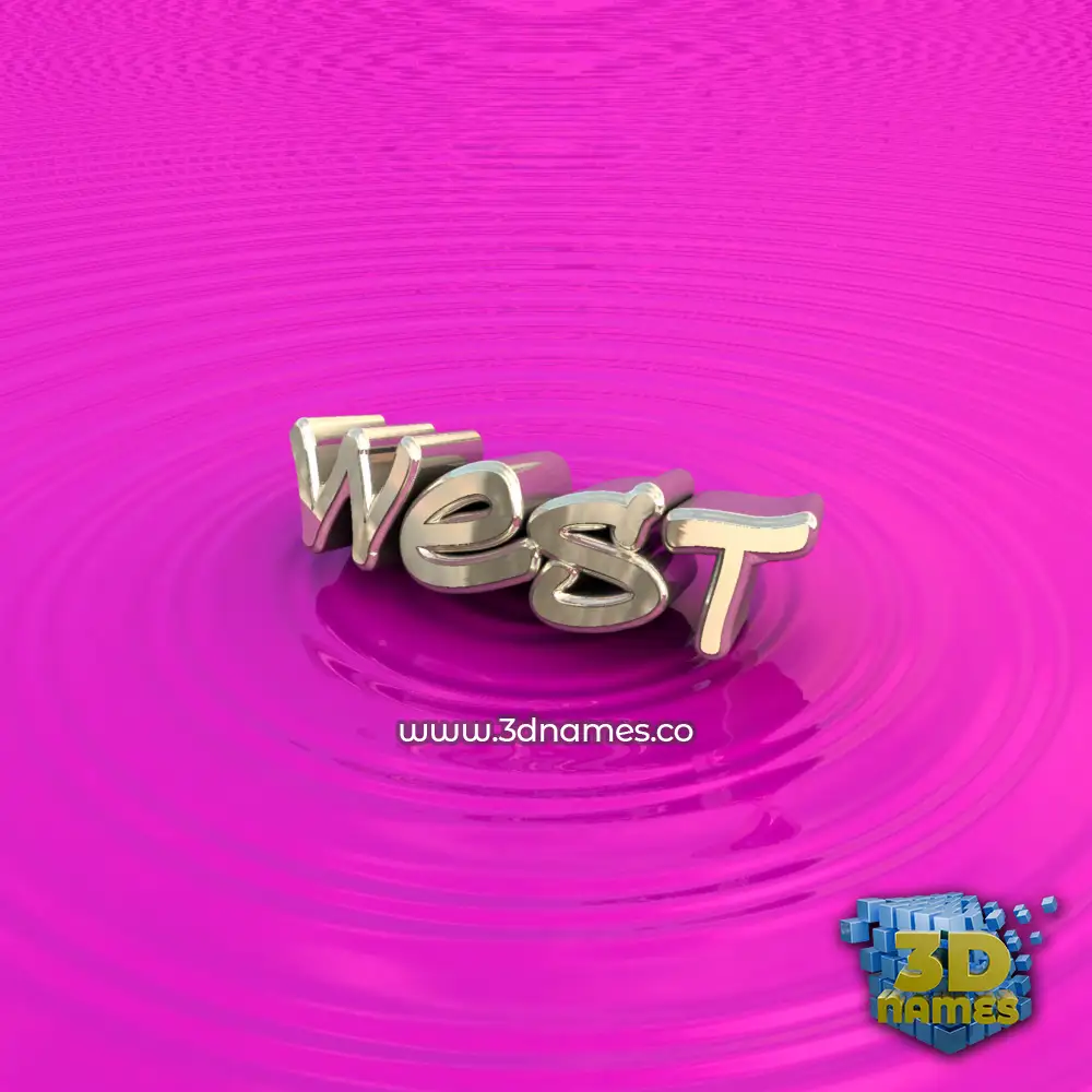 west in Pink Graffiti style - 3D name wallpaper