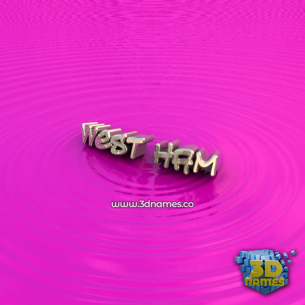 west ham in Pink Graffiti style - 3D name wallpaper