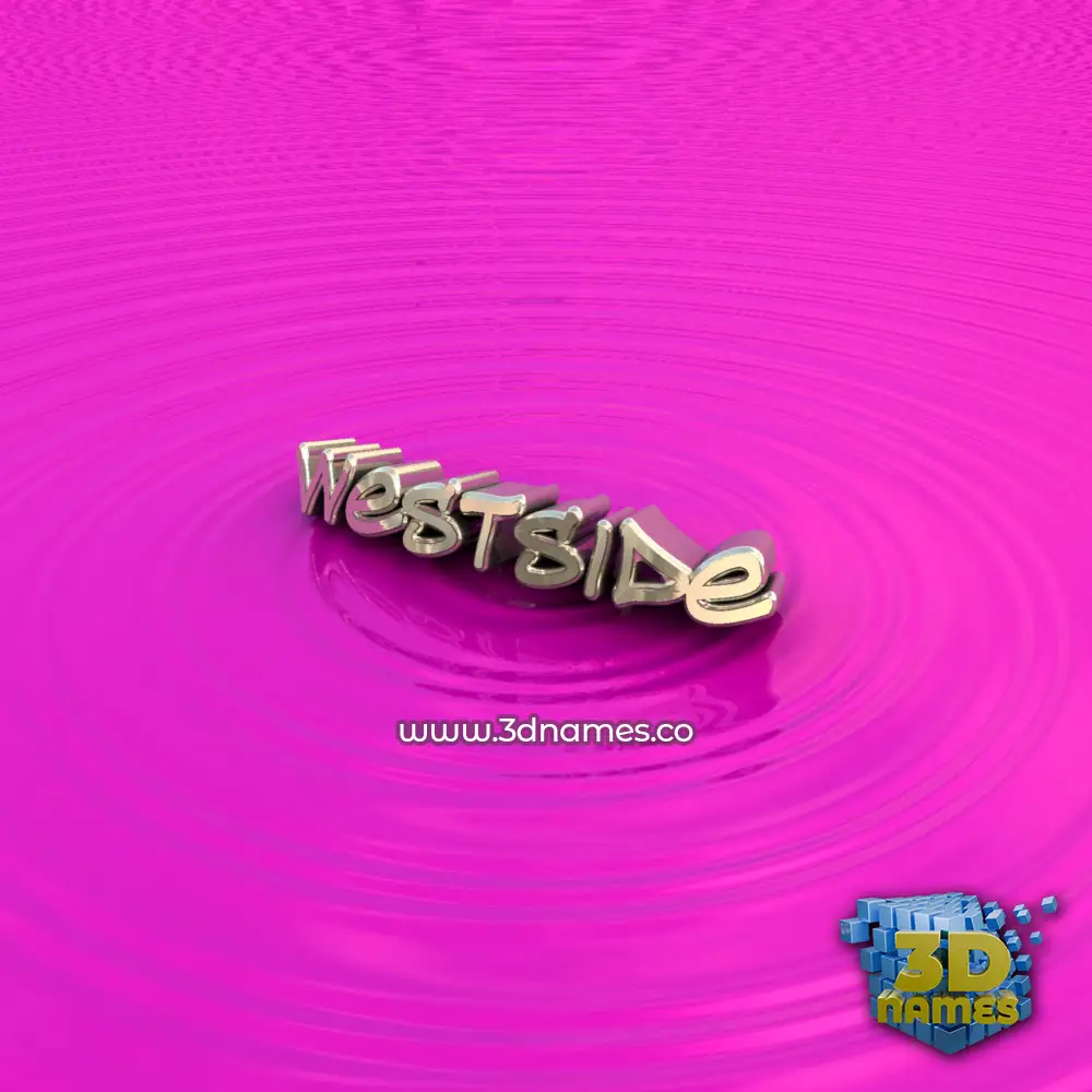 westside in Pink Graffiti style - 3D name wallpaper