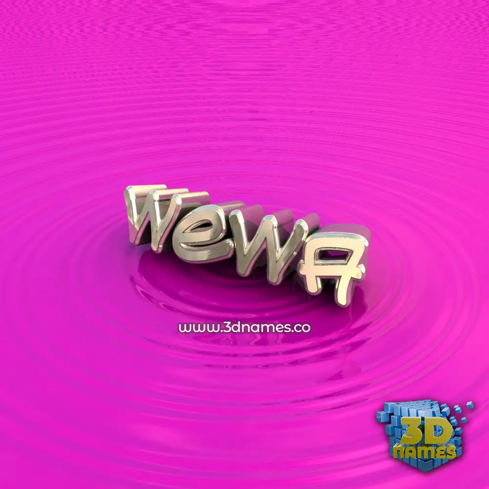 wewa in Pink Graffiti style - 3D name wallpaper