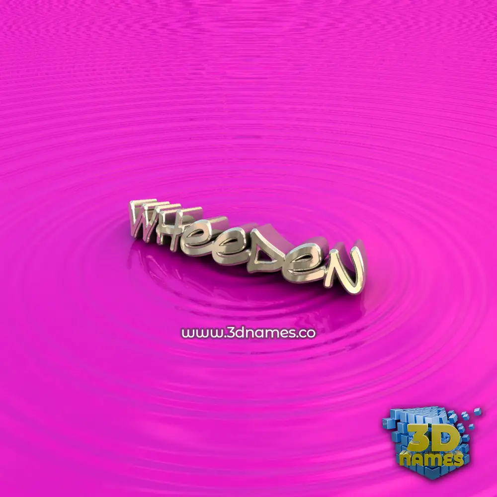 wheeden in Pink Graffiti style - 3D name wallpaper