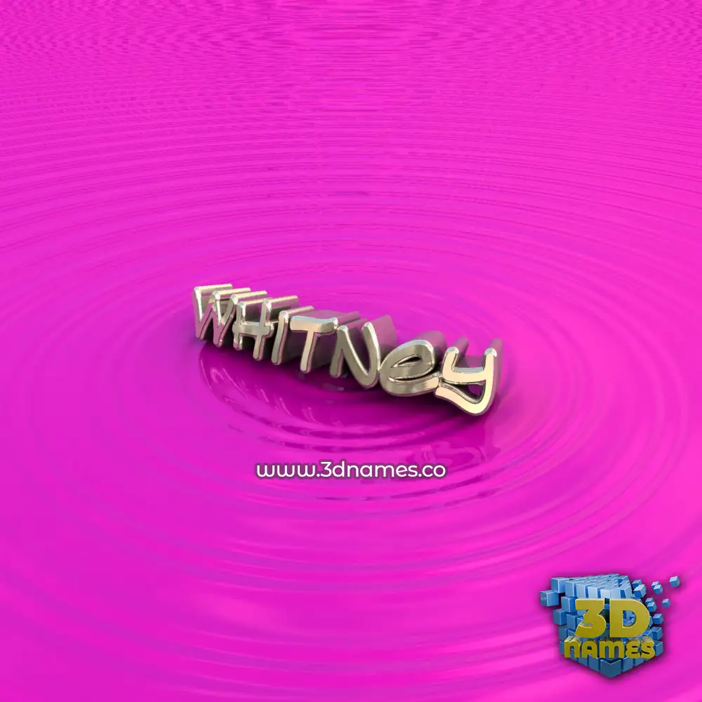 whitney in Pink Graffiti style - 3D name wallpaper