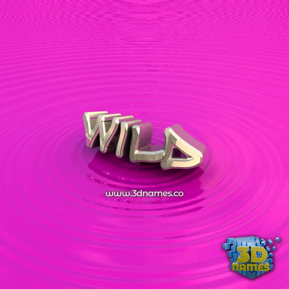 wild in Pink Graffiti style - 3D name wallpaper