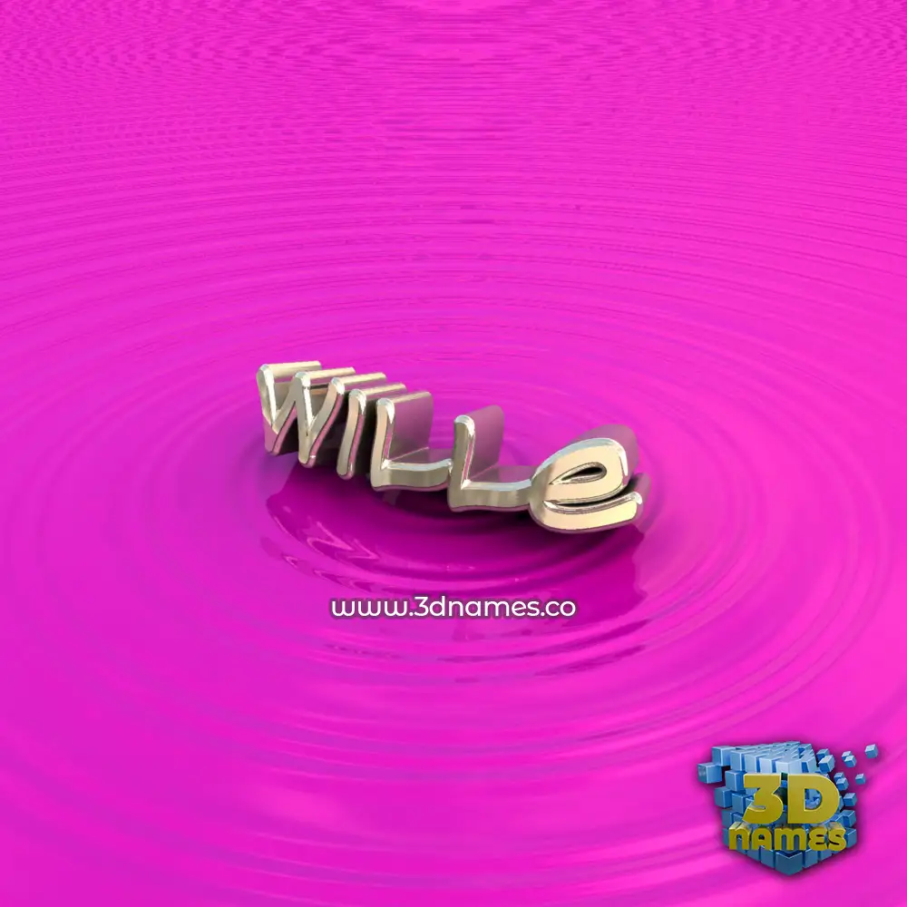 wille in Pink Graffiti style - 3D name wallpaper
