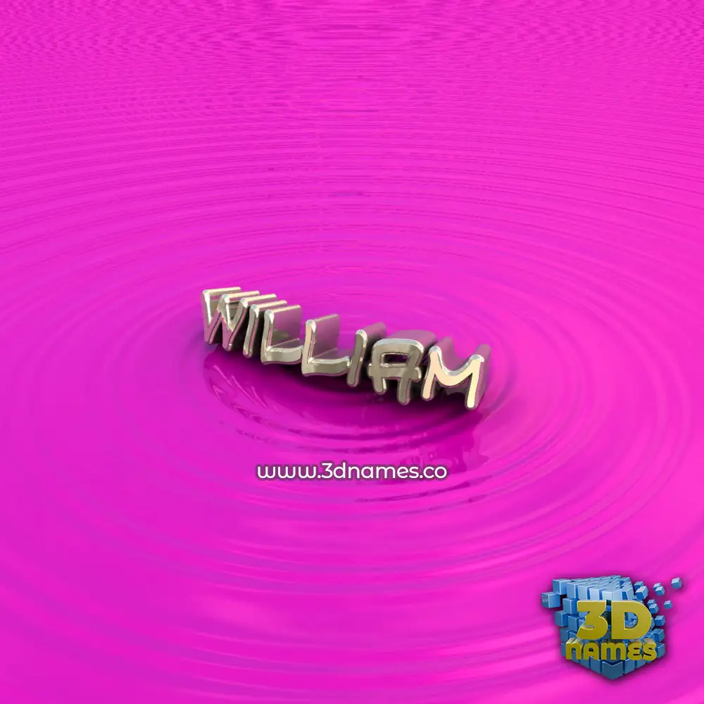 william in Pink Graffiti style - 3D name wallpaper