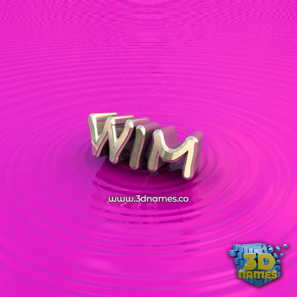 wim in Pink Graffiti style - 3D name wallpaper