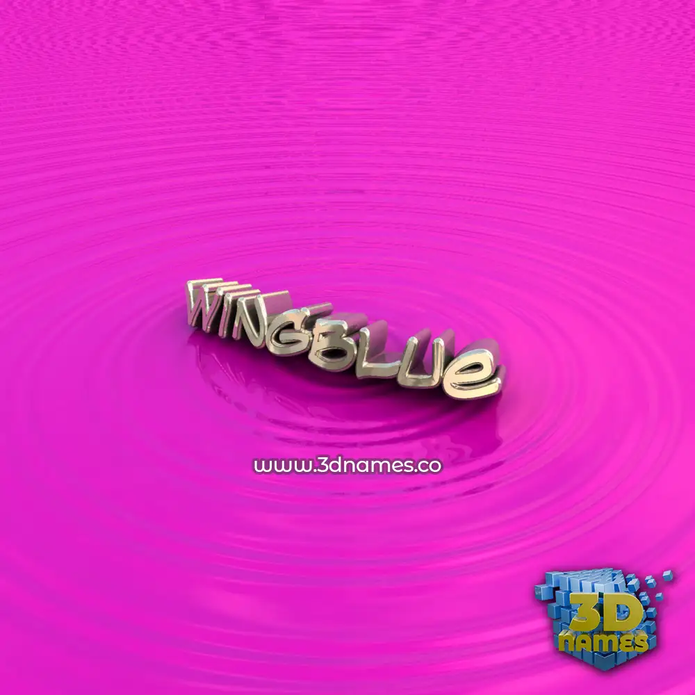 wingblue in Pink Graffiti style - 3D name wallpaper