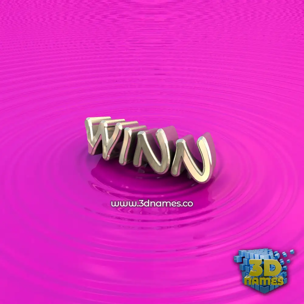 winn in Pink Graffiti style - 3D name wallpaper