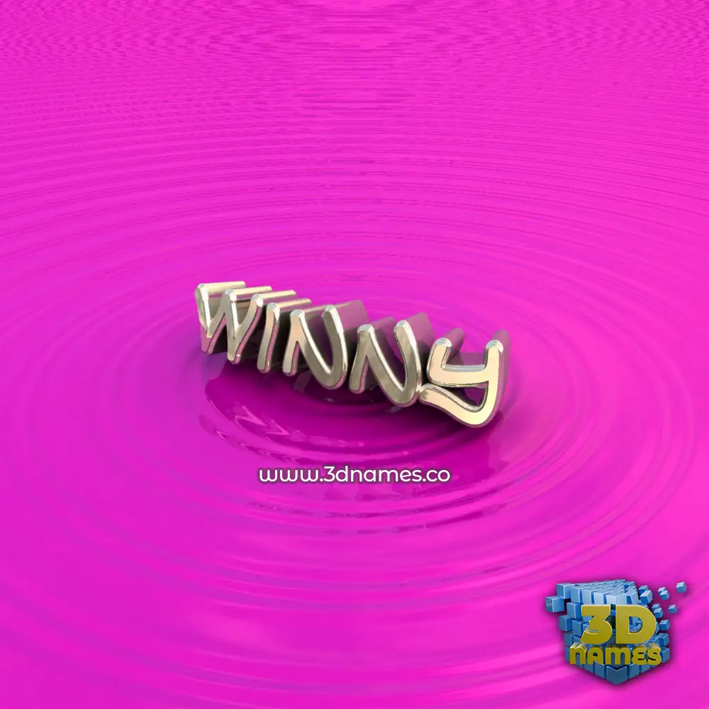 winny in Pink Graffiti style - 3D name wallpaper
