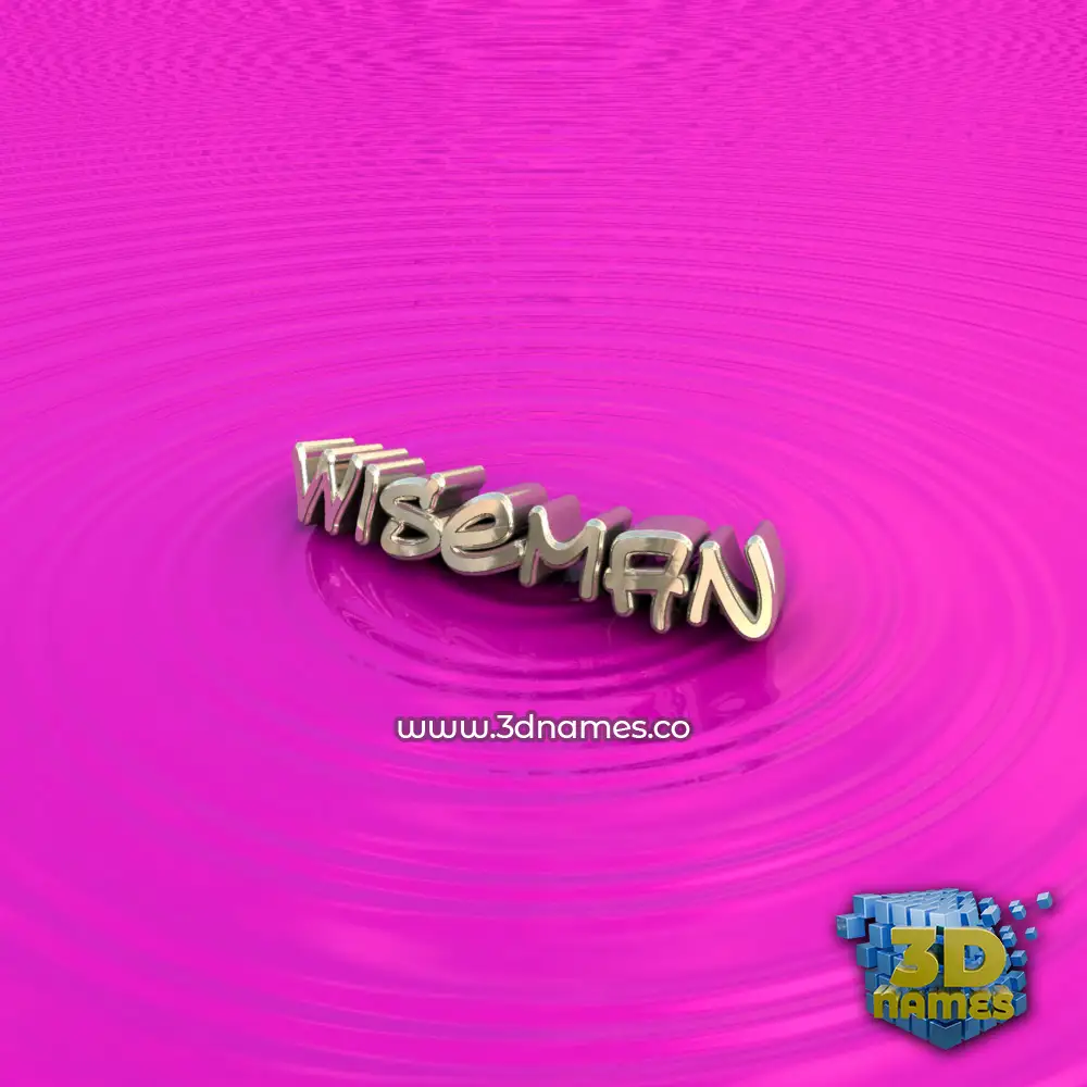 wiseman in Pink Graffiti style - 3D name wallpaper