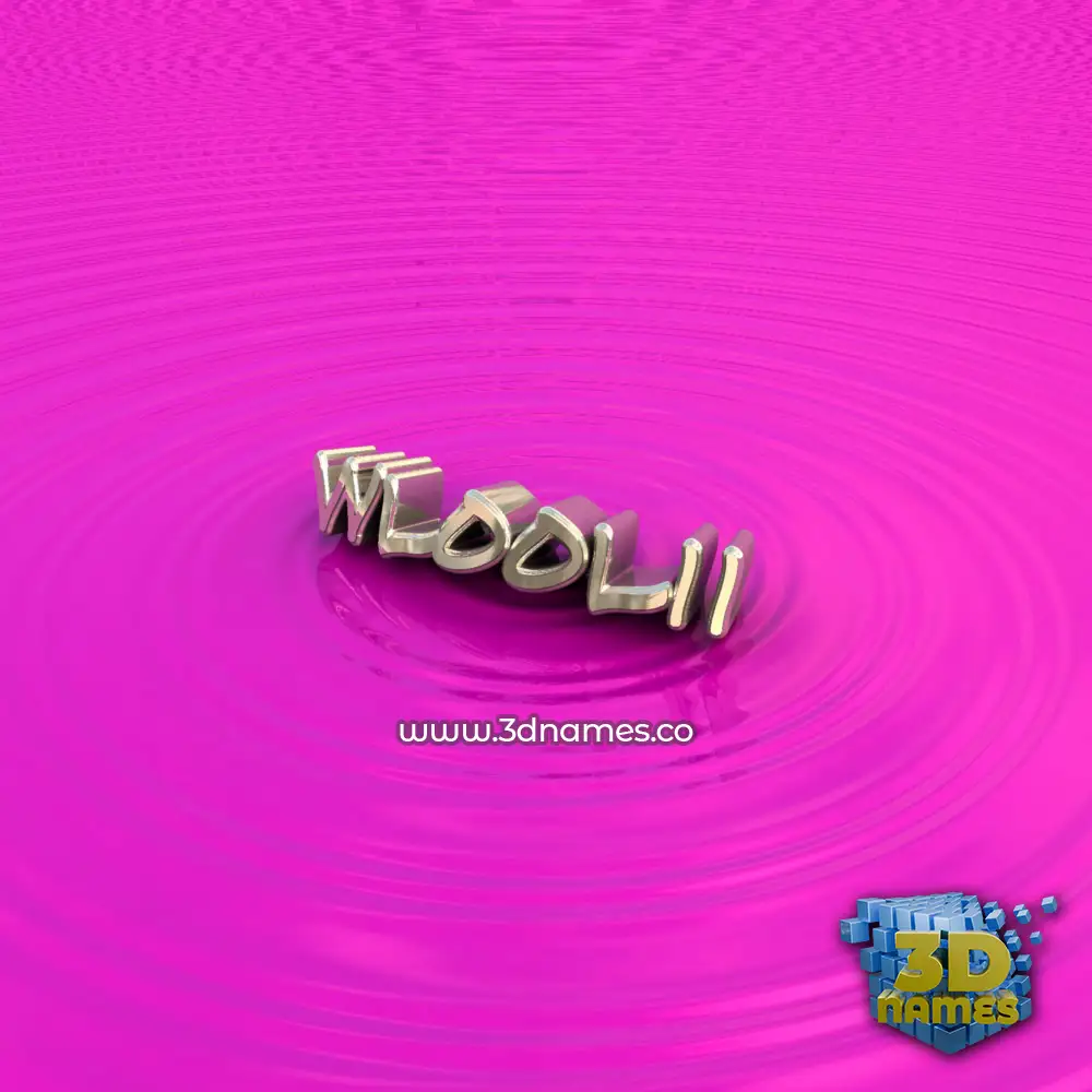 wloolii in Pink Graffiti style - 3D name wallpaper
