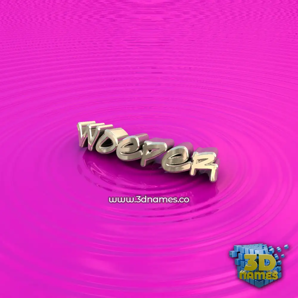 woeper in Pink Graffiti style - 3D name wallpaper