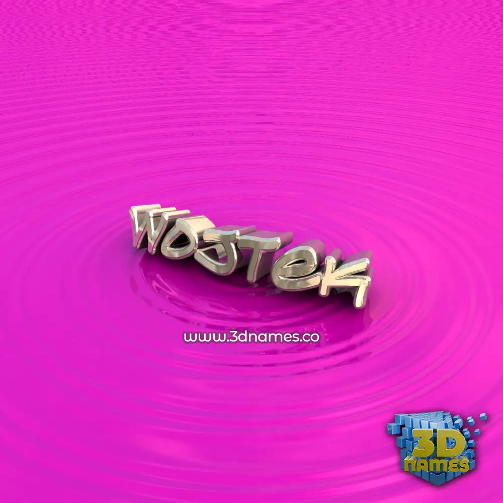 wojtek in Pink Graffiti style - 3D name wallpaper