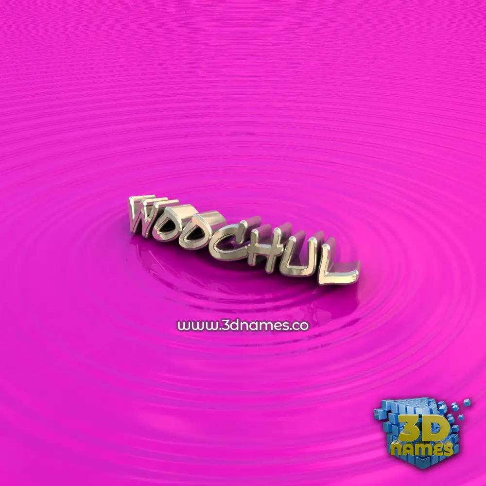 woochul in Pink Graffiti style - 3D name wallpaper