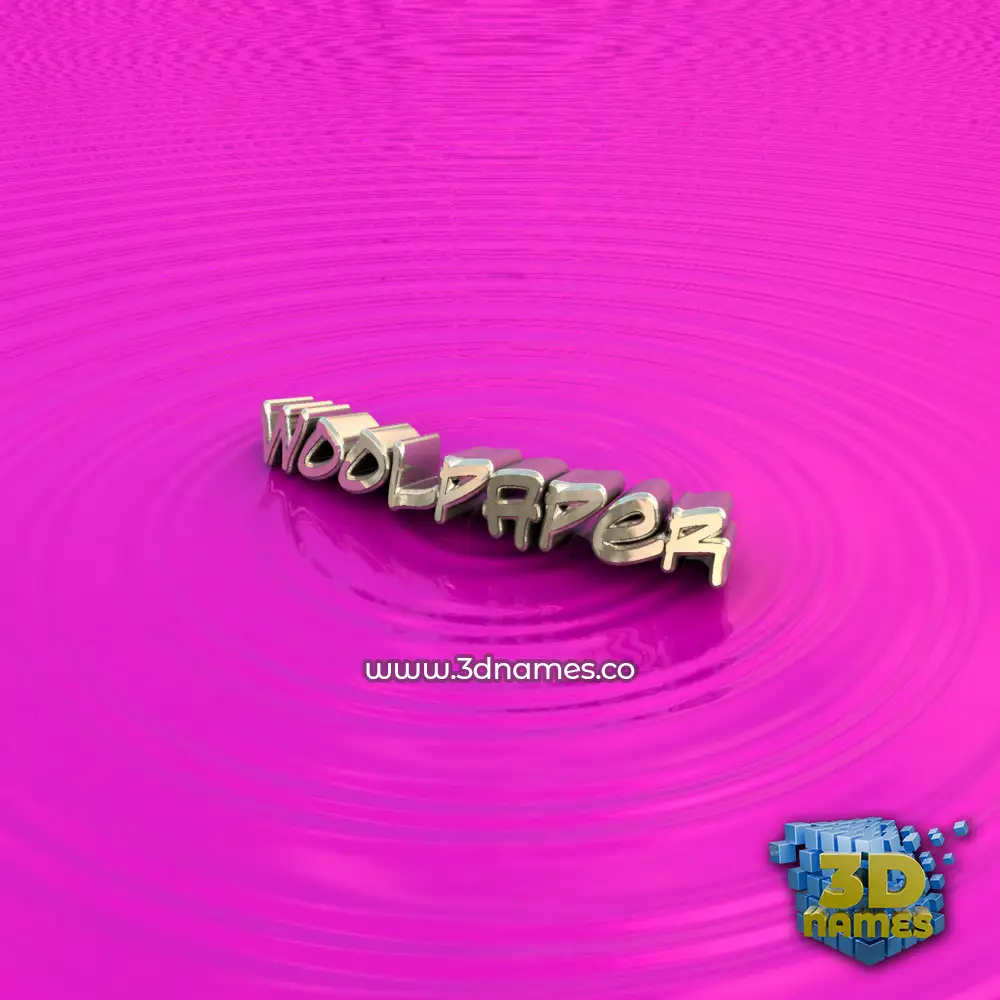 woolpaper in Pink Graffiti style - 3D name wallpaper