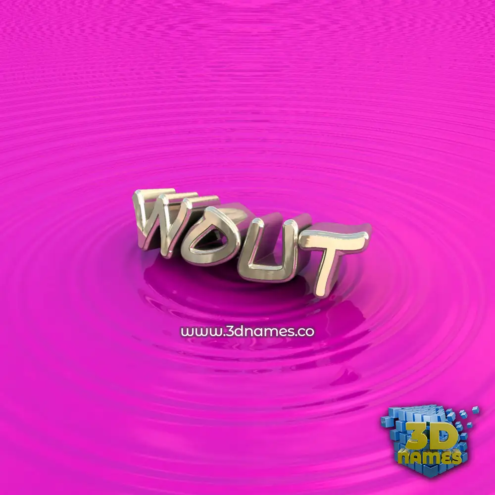 wout in Pink Graffiti style - 3D name wallpaper