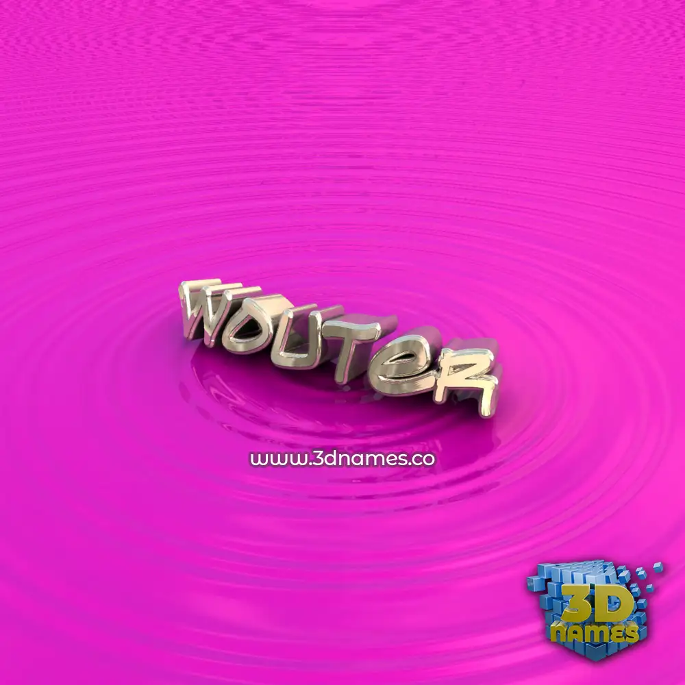 wouter in Pink Graffiti style - 3D name wallpaper