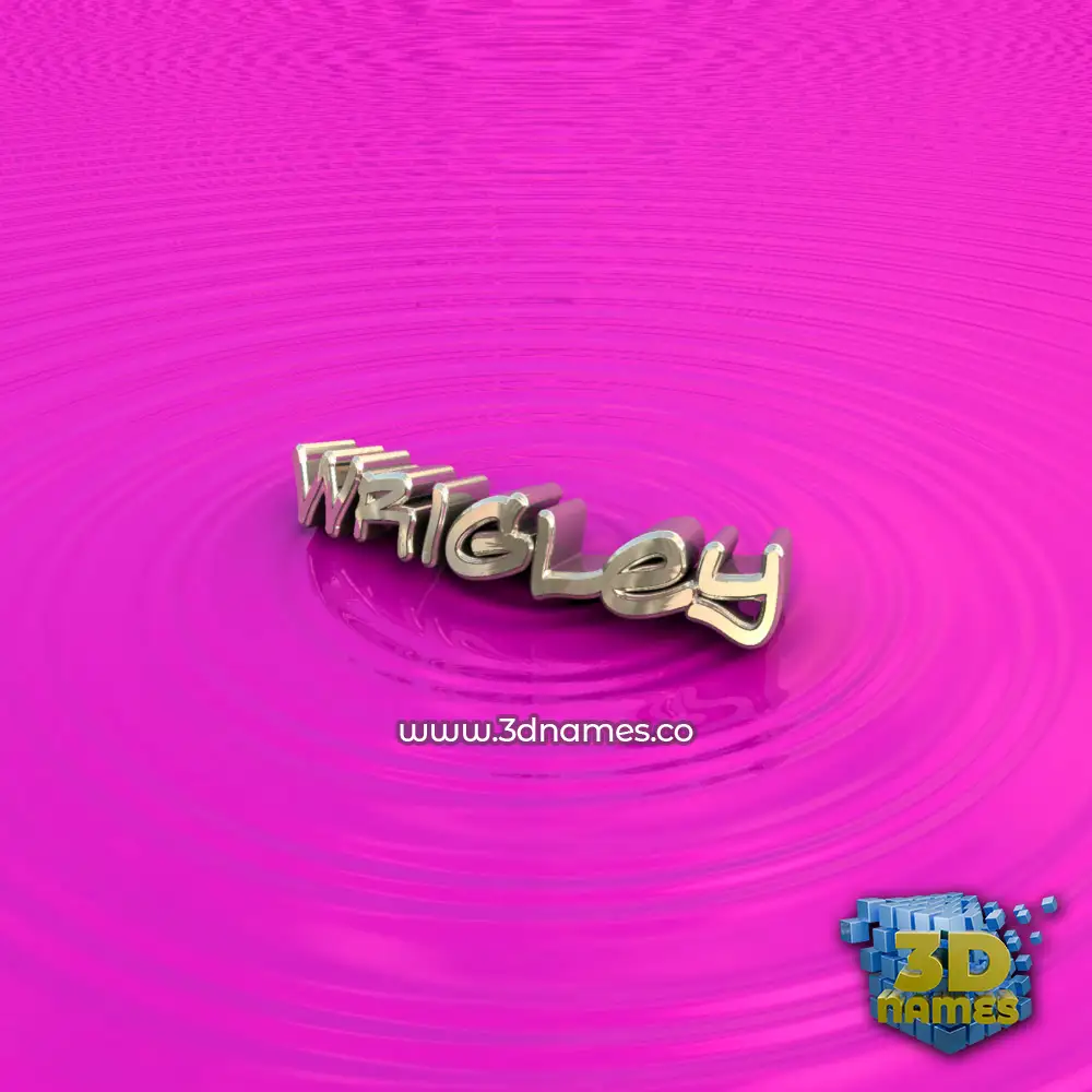 wrigley in Pink Graffiti style - 3D name wallpaper