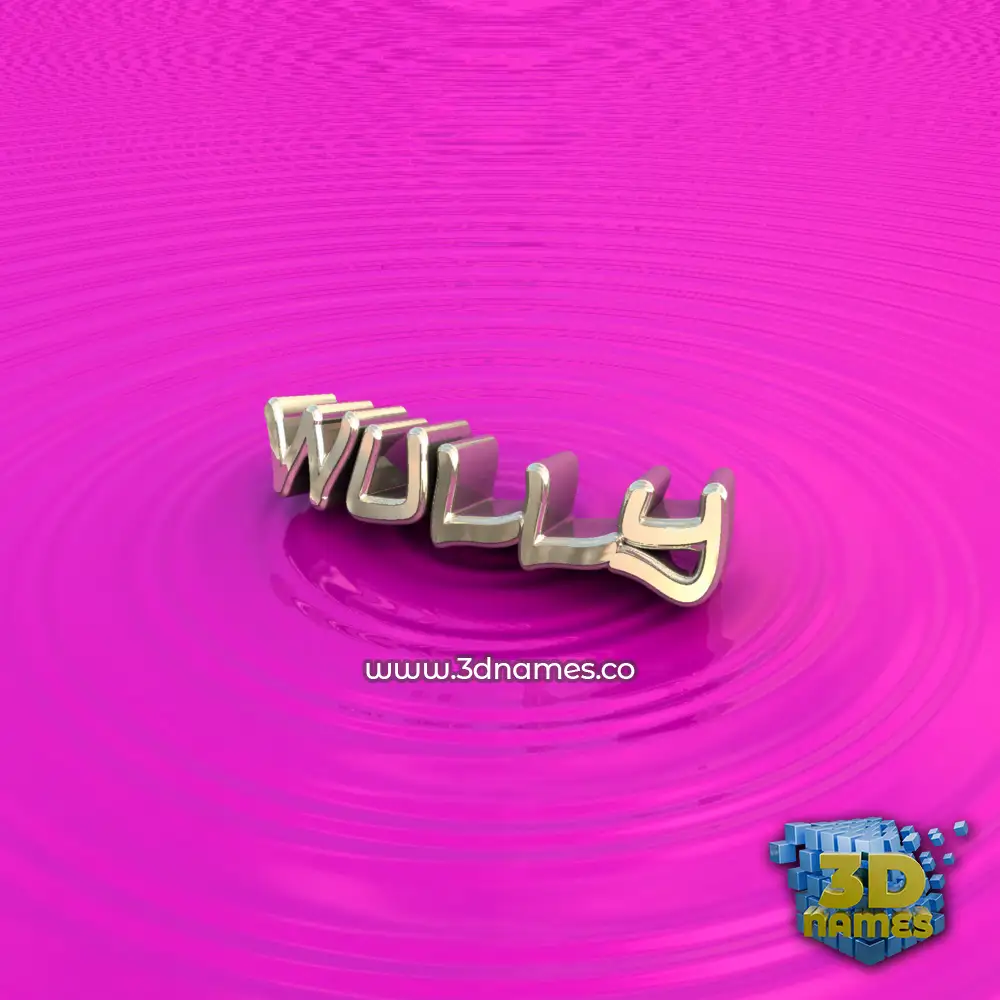 wully in Pink Graffiti style - 3D name wallpaper