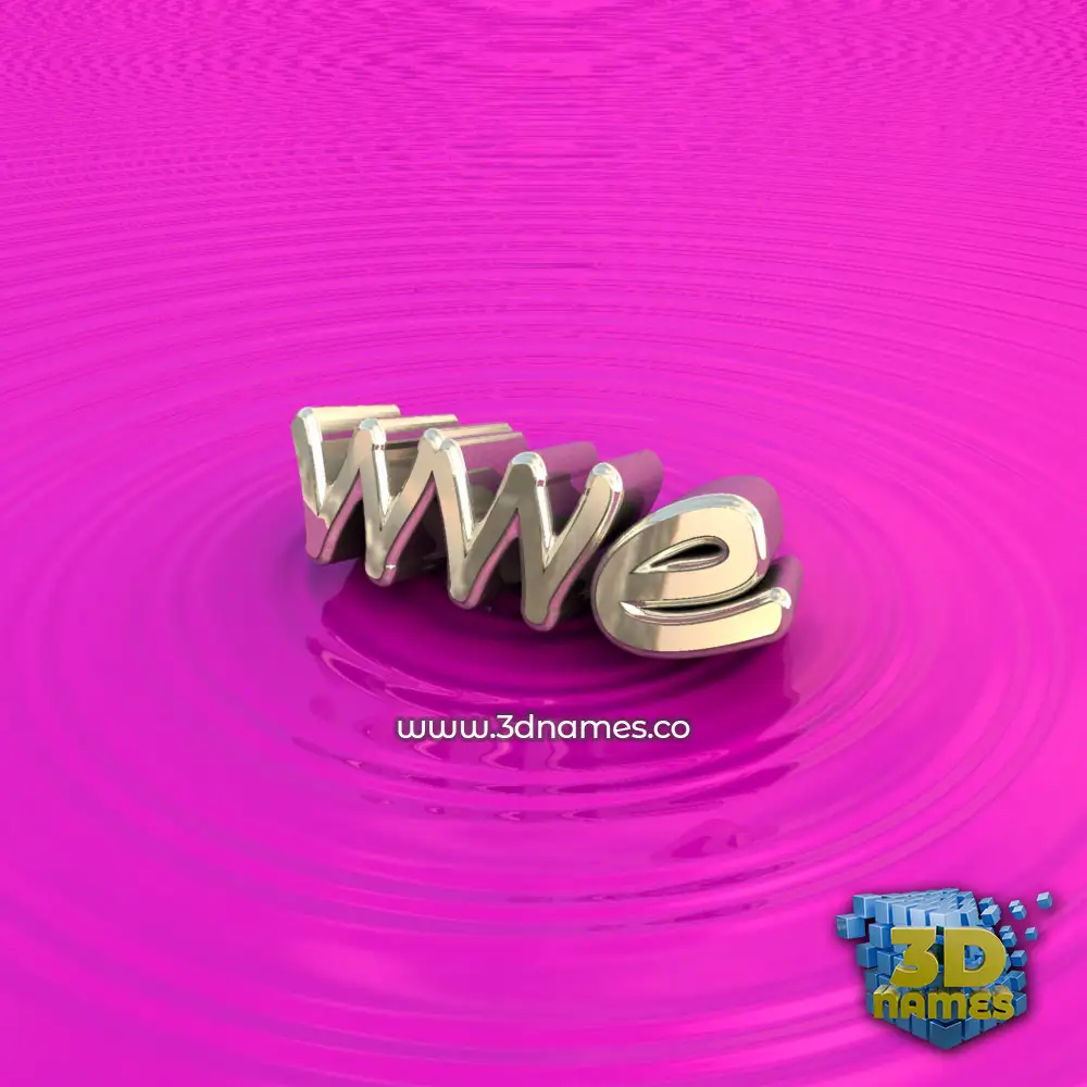 wwe in Pink Graffiti style - 3D name wallpaper