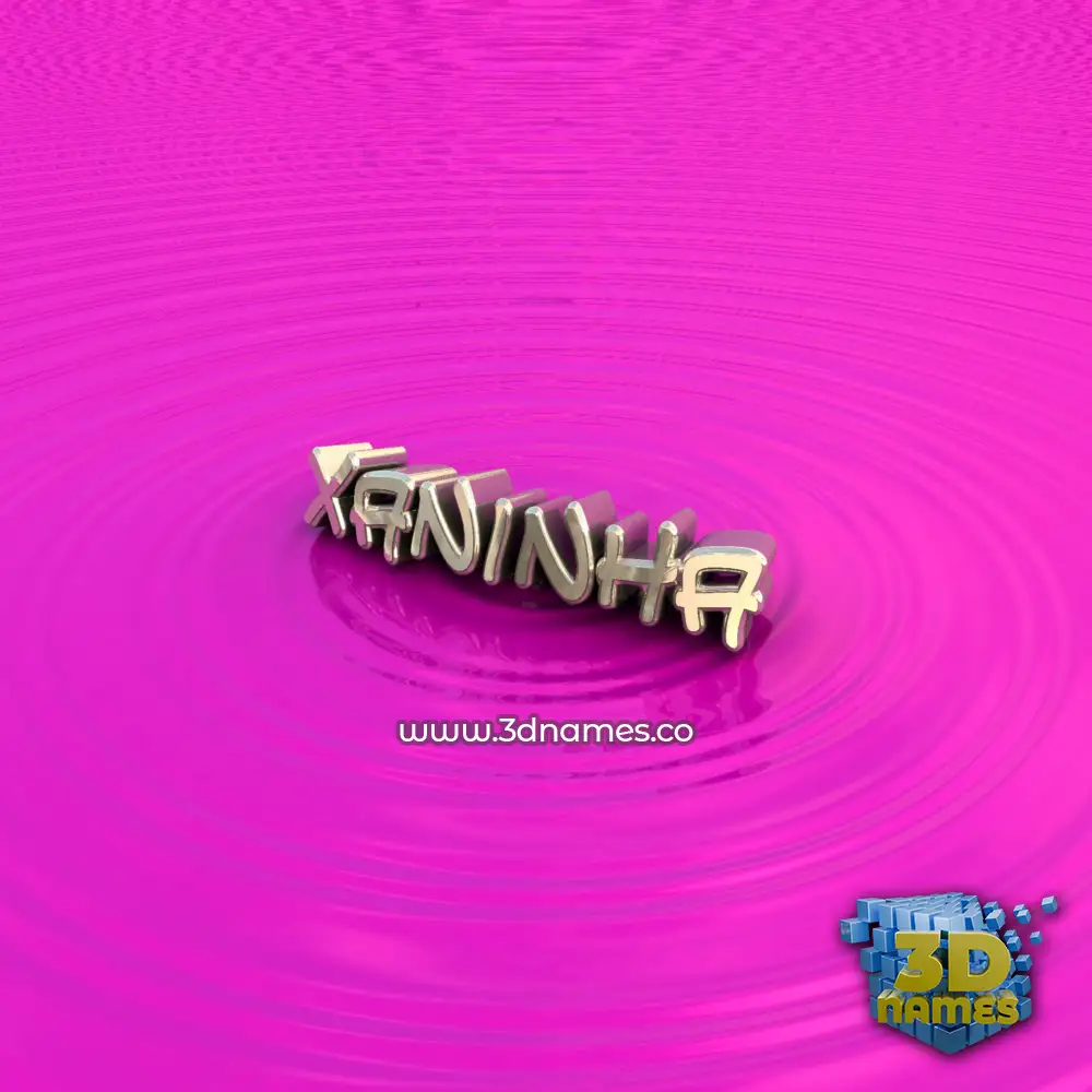 xaninha in Pink Graffiti style - 3D name wallpaper