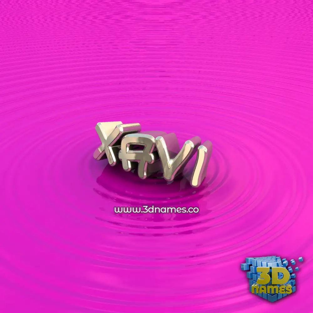 xavi in Pink Graffiti style - 3D name wallpaper
