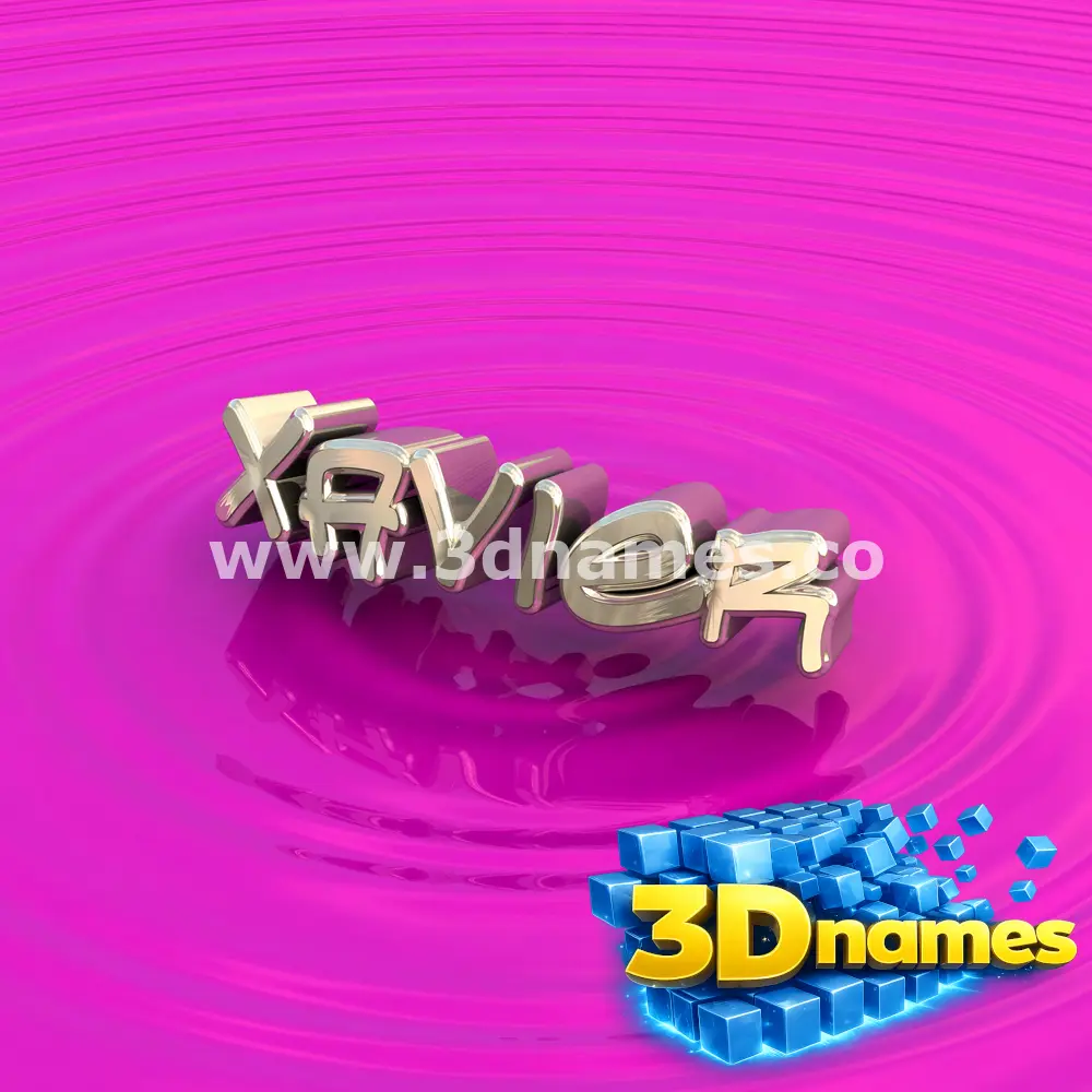 xavier in Pink Graffiti style - 3D name wallpaper