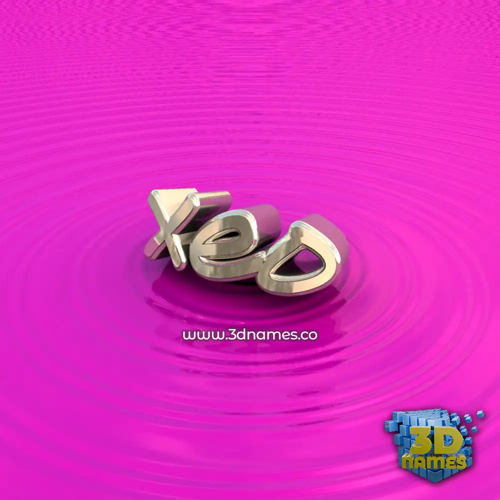 xeo in Pink Graffiti style - 3D name wallpaper