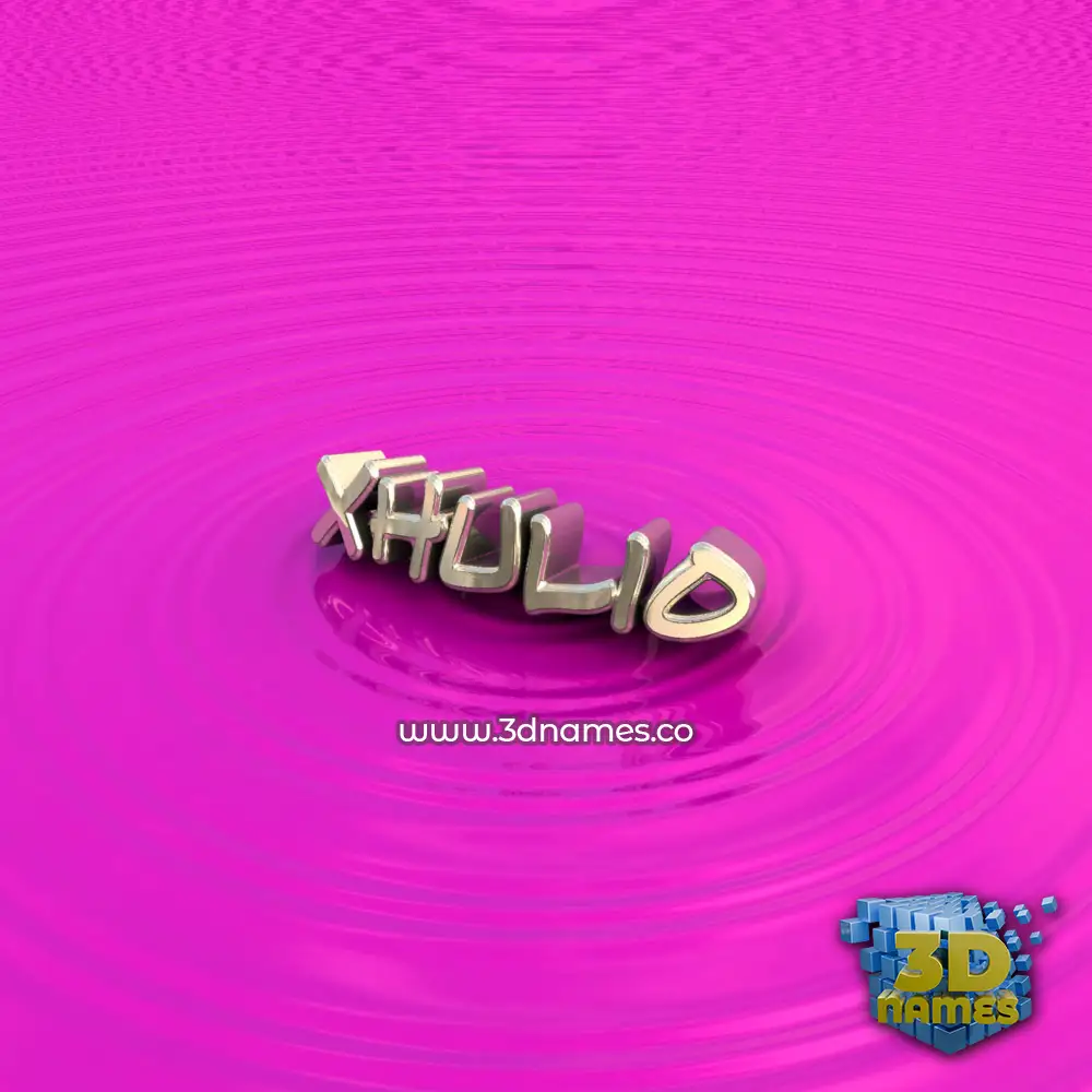 xhulio in Pink Graffiti style - 3D name wallpaper