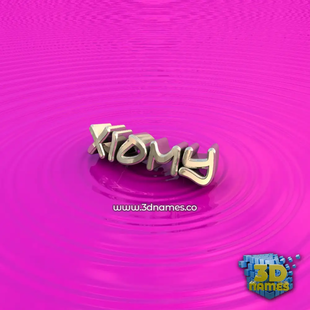 xiomy in Pink Graffiti style - 3D name wallpaper